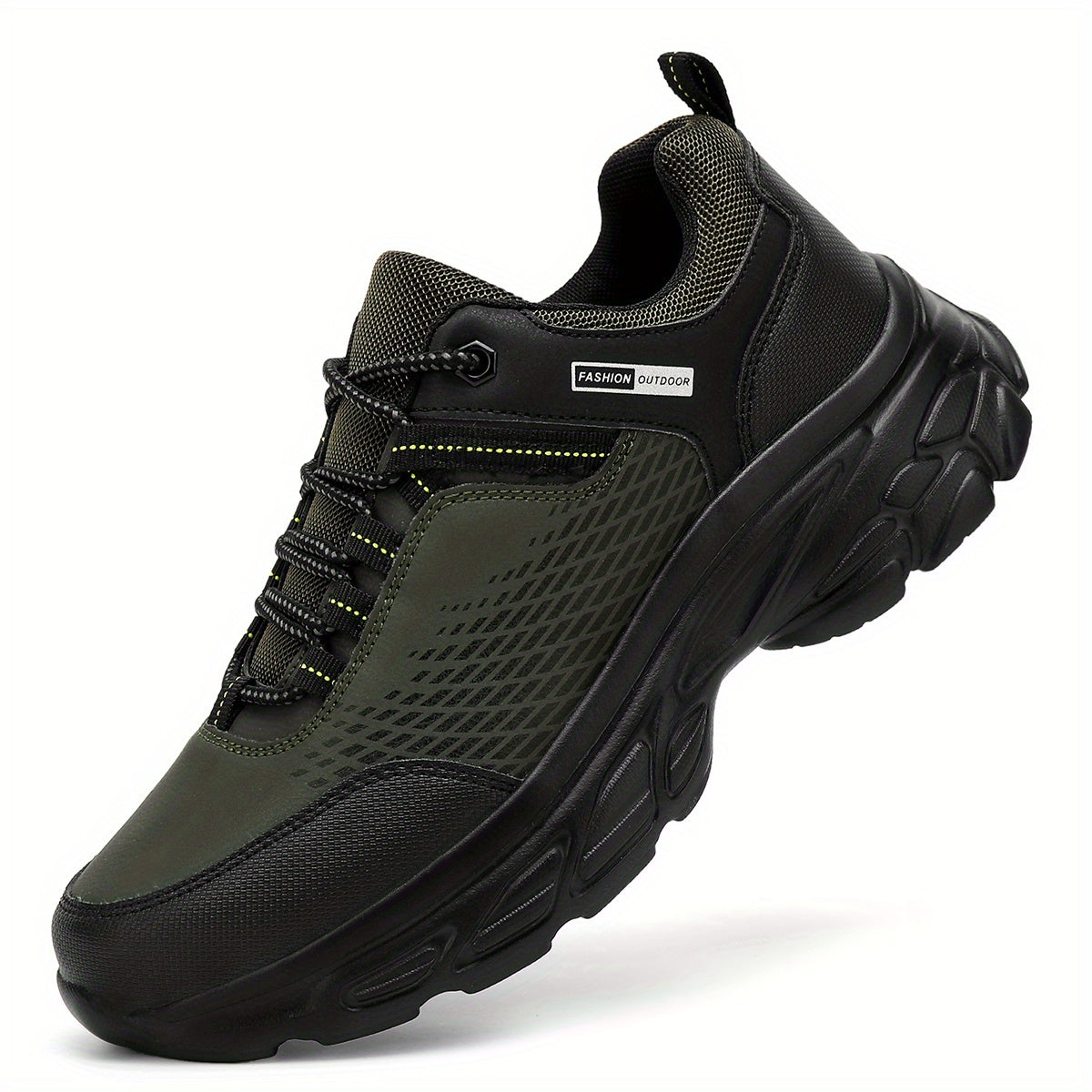 Casual men's footwear for outdoor activities - comfortable for running and hiking, with breathable mesh lining and durable PU upper.