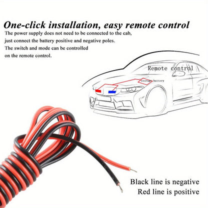 16LED Car Grill Light Strobe Lights with Remote for Cars Truck SUV