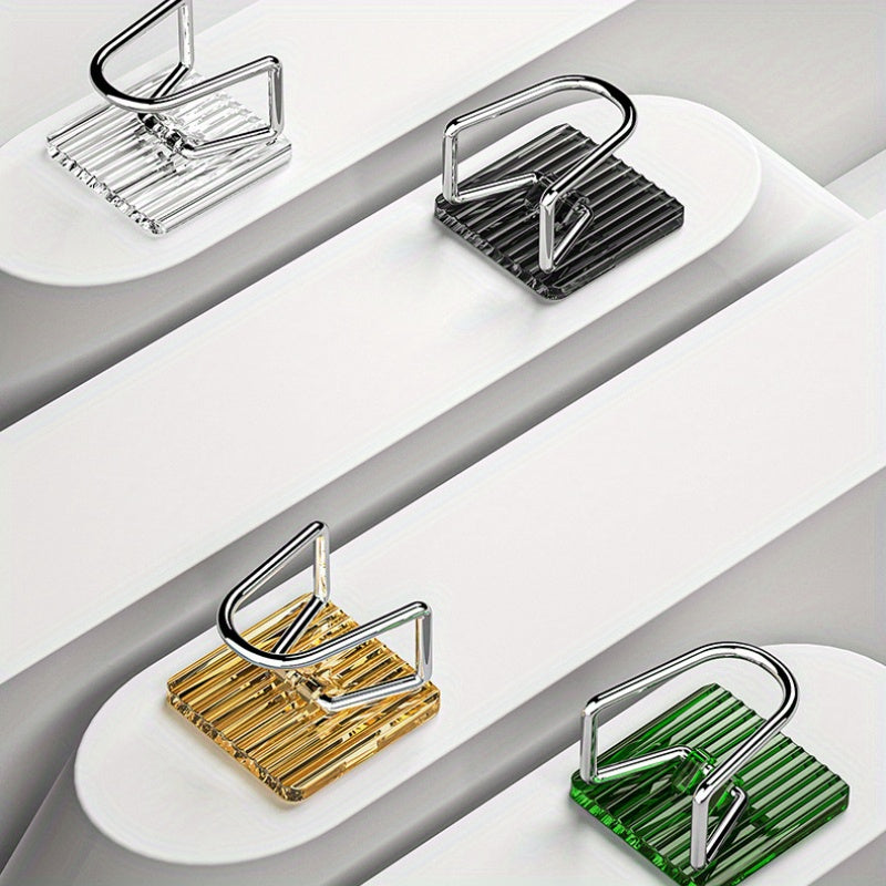 Modern Kitchen Sponge Holder: Wall-Mounted Acrylic and Stainless Steel Sink Caddy. Non-Punching Storage Rack with Towel Feature. No Electricity Required.