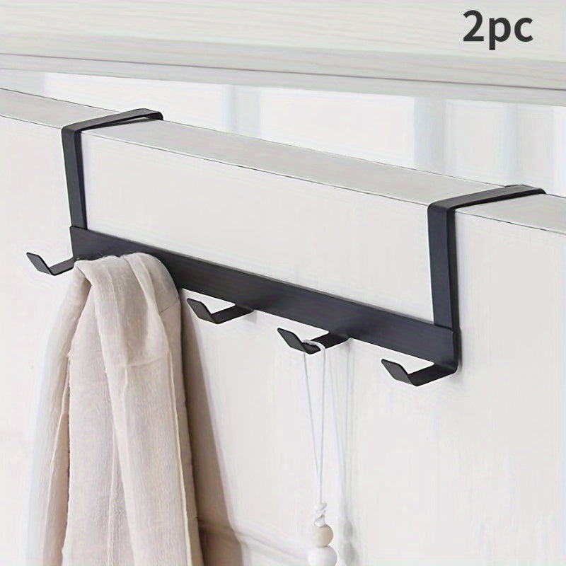 Heavy-Duty Over-the-Door Metal Storage Rack Organizer - Perfect for Kitchen, Bathroom, and Home Organization