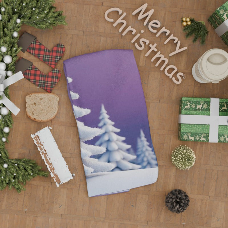 Celebrate the holidays with our festive 1pc Christmas Merry Kitchen Towel, measuring 18 by 66.04 cm. This versatile towel is perfect for gifting and can be used for family dinners and holiday decorations. A must-have winter essential!