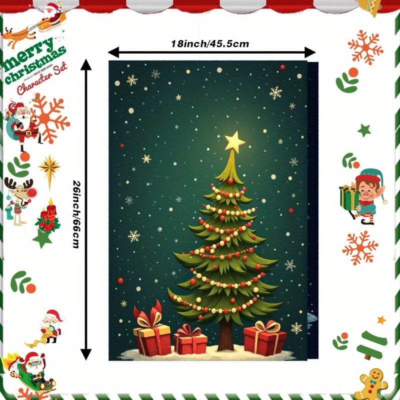 Two pieces of Winter Merry Christmas Kitchen Decorations, measuring 18 by 66.04 cm, with the code XDYTI.