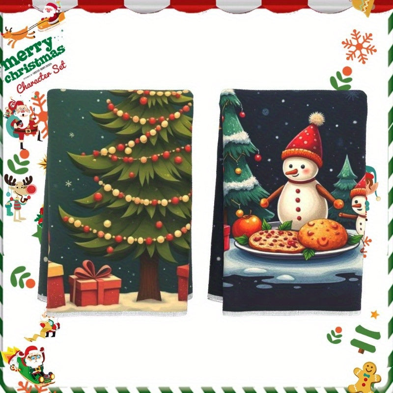 Two pieces of Winter Merry Christmas Kitchen Decorations, measuring 18 by 66.04 cm, with the code XDYTI.