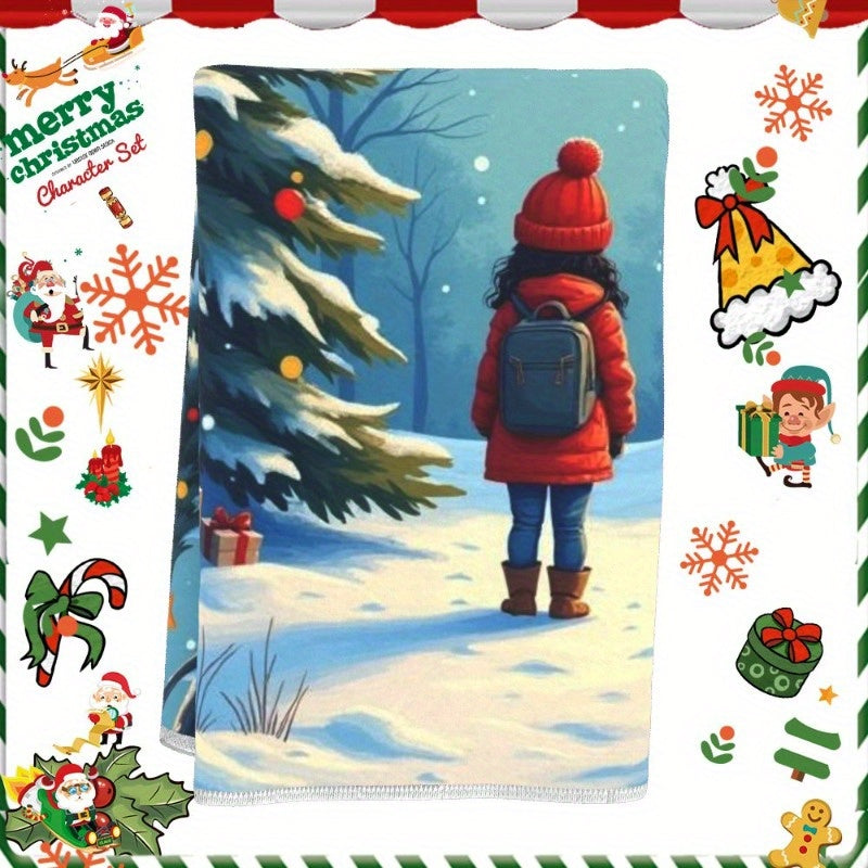 A single Christmas towel measuring 18 by 66.04 cm, ideal for gifting.