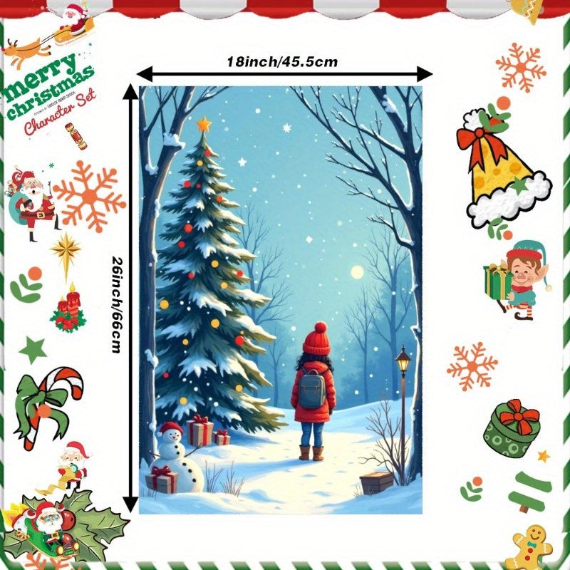 A single Christmas towel measuring 18 by 66.04 cm, ideal for gifting.