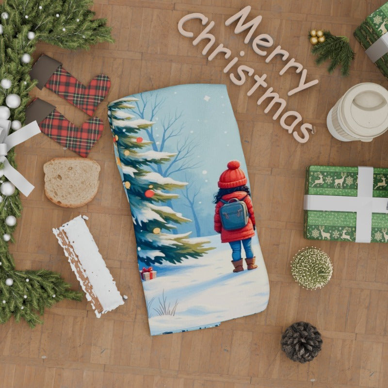 A single Christmas towel measuring 18 by 66.04 cm, ideal for gifting.