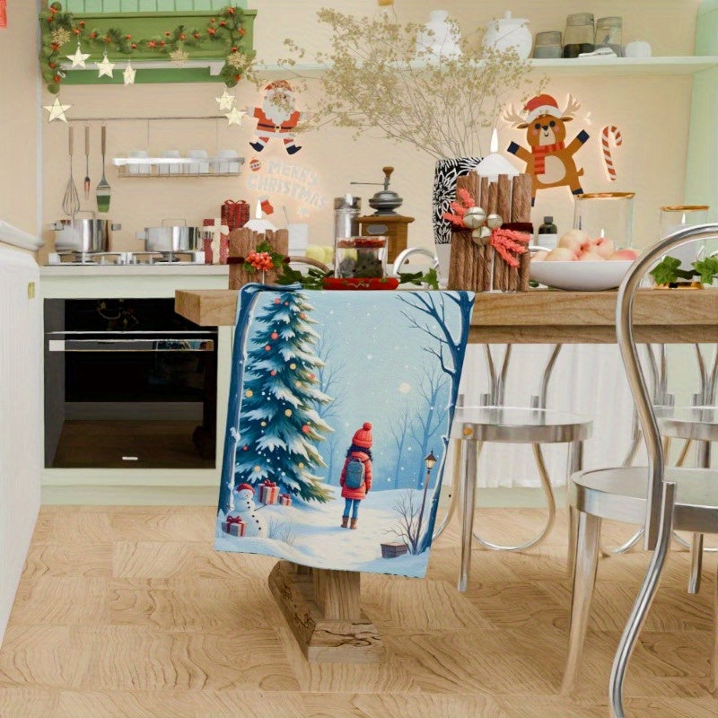 A single Christmas towel measuring 18 by 66.04 cm, ideal for gifting.