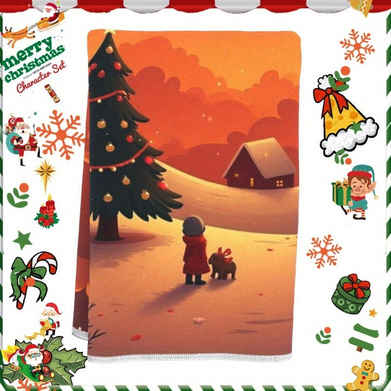 1 piece of Christmas towels gift measuring 18 by 66.04 cm, SZBLG