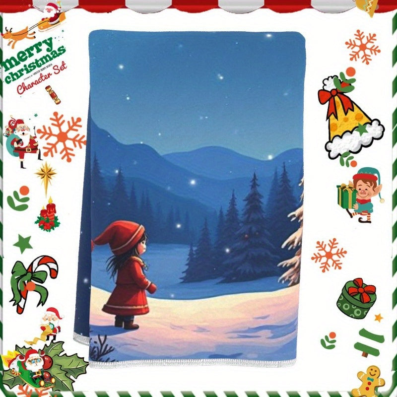 Get your hands on a festive Christmas towel measuring 18 by 66.04 cm - the ideal gift!