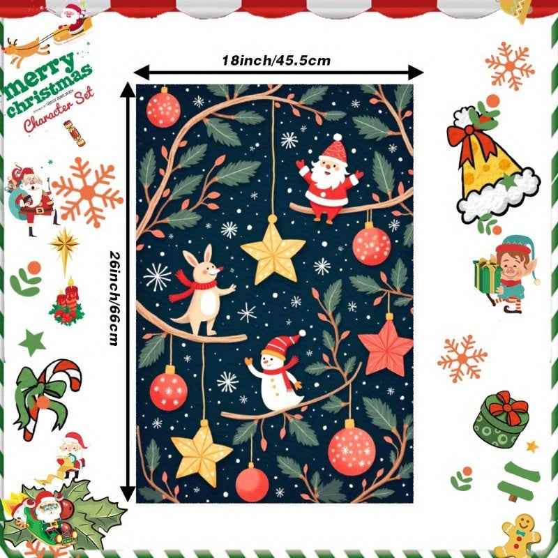 1 piece of Christmas towels measuring 18 by 66.04 cm; perfect as gifts from BENKM