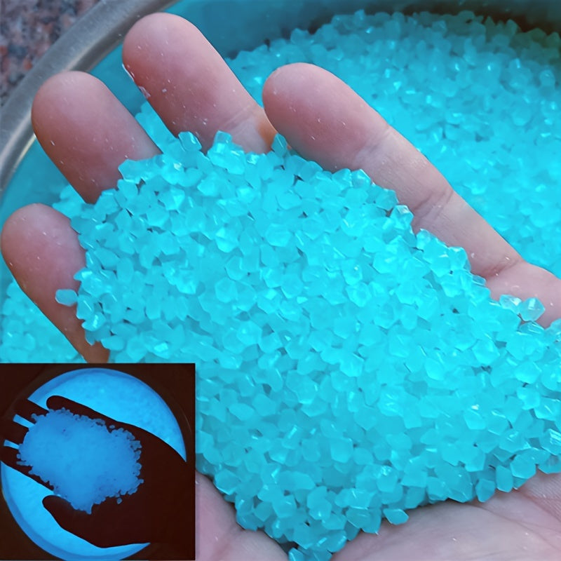 1000pcs of 3-5mm Luminous Sand and Stone for aquascaping, succulent decoration, gardens, bonsai, passageways, and aquariums.