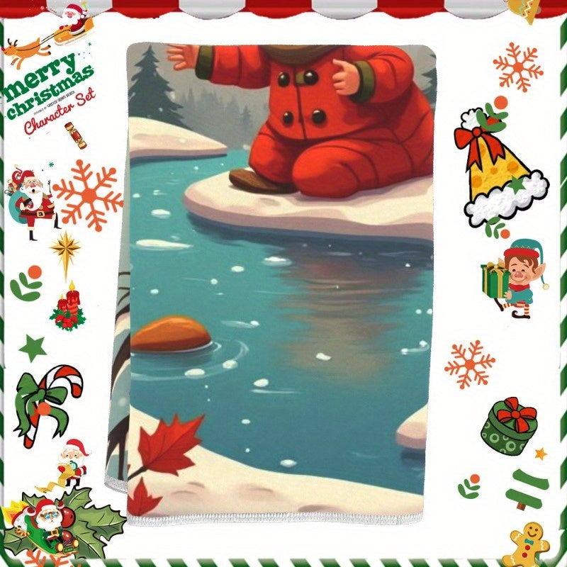 1 piece of Christmas towels measuring 18 by 66.04 cm, perfect for gifts. Brand: WJOLV