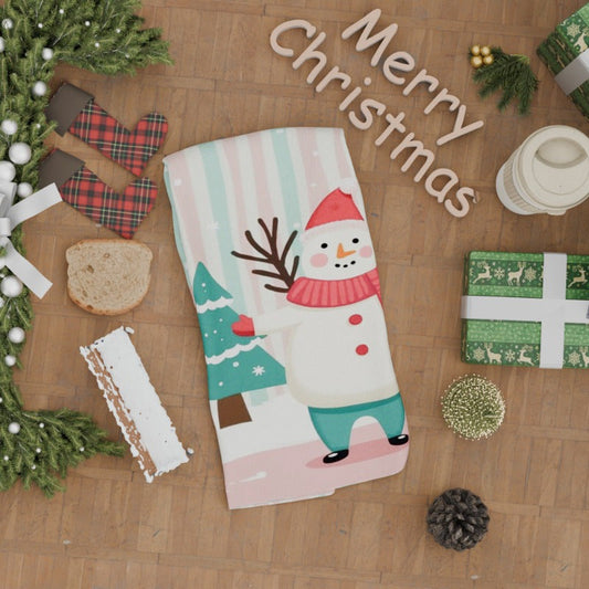 A Christmas towel measuring 18 by 66.04 cm, ideal for gifting.