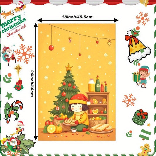 A single Christmas towel, measuring 18 by 66.04 cm, ideal for gifting.