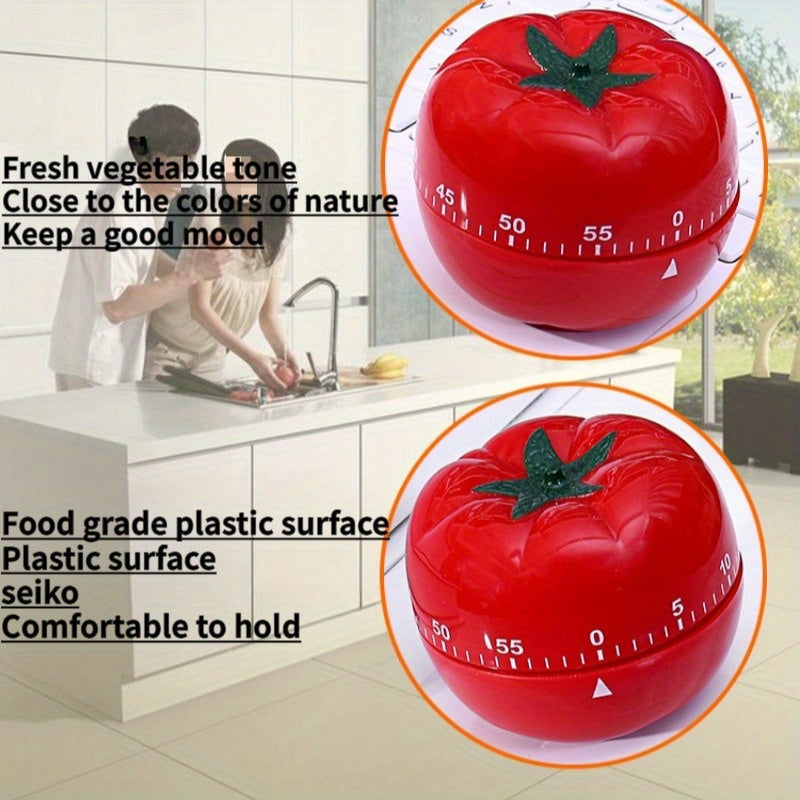 Pridola Cute Tomato Kitchen Timer - 1pc, Audible Countdown Cooking Tool with Precise Scale, Food Grade Plastic, Comfort Grip, Perfect for Cooking