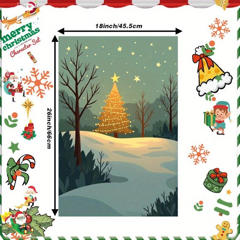 One piece of Christmas towels measuring 18 by 66.04 cm, great for gifting - VCXZF.