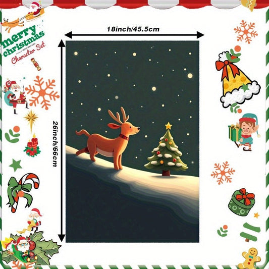 A single Christmas towel measuring 18 by 66.04 cm, ideal for gifting.