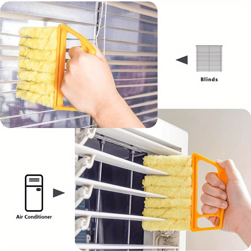 Effortlessly dust and clean six panels at once with the Easy-Clean Microfiber Blind Brush. Featuring an ergonomic handle and a durable polyester roller, this brush makes cleaning your blinds a breeze.