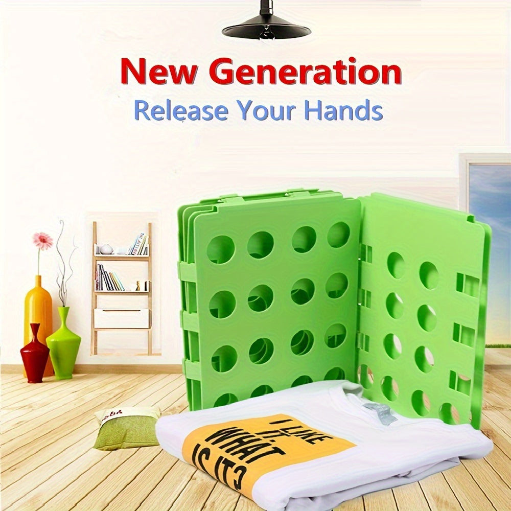 Durable Plastic Laundry Boards for Easy Clothes Folding, Space-Saving Closet Organizer for Shirts, T-Shirts, and Jeans. Perfect for Home Use or Travel, No Electricity Required for Adults and Kids. Streamline Laundry Storage and Organization.