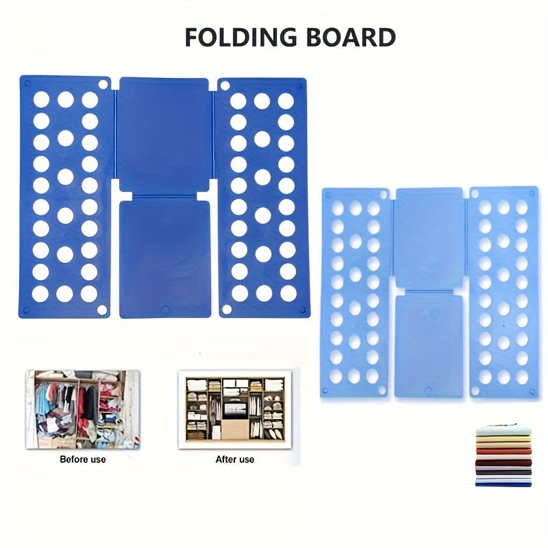 Durable Plastic Laundry Boards for Easy Clothes Folding, Space-Saving Closet Organizer for Shirts, T-Shirts, and Jeans. Perfect for Home Use or Travel, No Electricity Required for Adults and Kids. Streamline Laundry Storage and Organization.