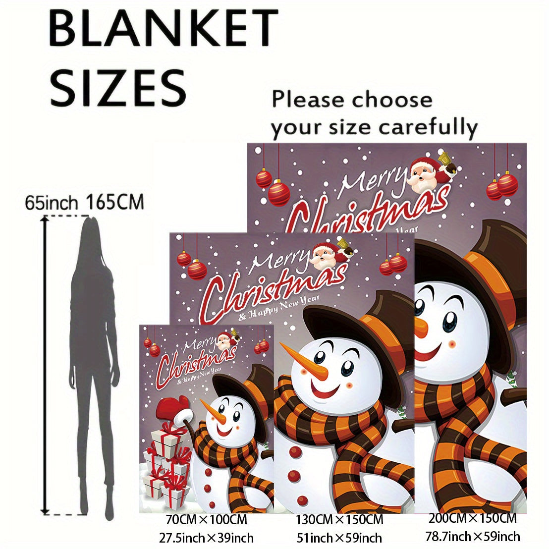 Stay cozy this holiday season with our Christmas Snowman Flannel Throw Blanket. Featuring a cute cartoon snowman and gifts design, this soft knit mid-century style blanket is perfect for all seasons. Made from digital print polyester, it's great for bed