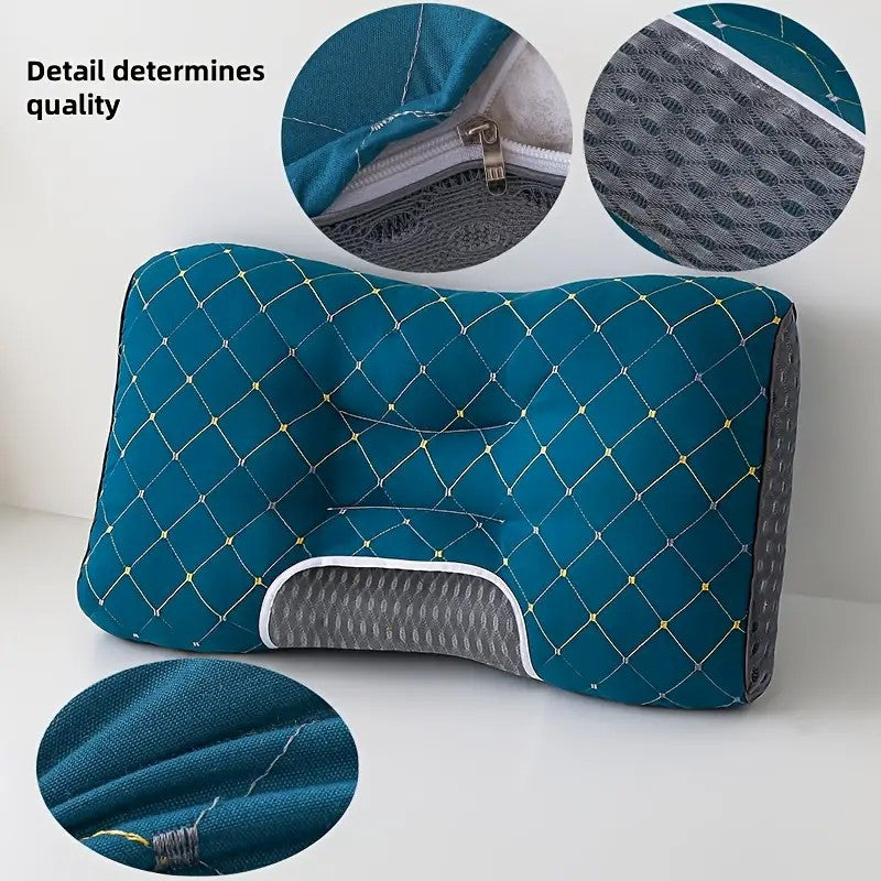 Get a set of 2 Multifunctional One Night Sleep Massage Pillows with Area Support and Medium Soft Polyester Fiber - Perfect for Sofa, Office, Bed, and Camping. Makes for a great All Seasons Gift Blanket.