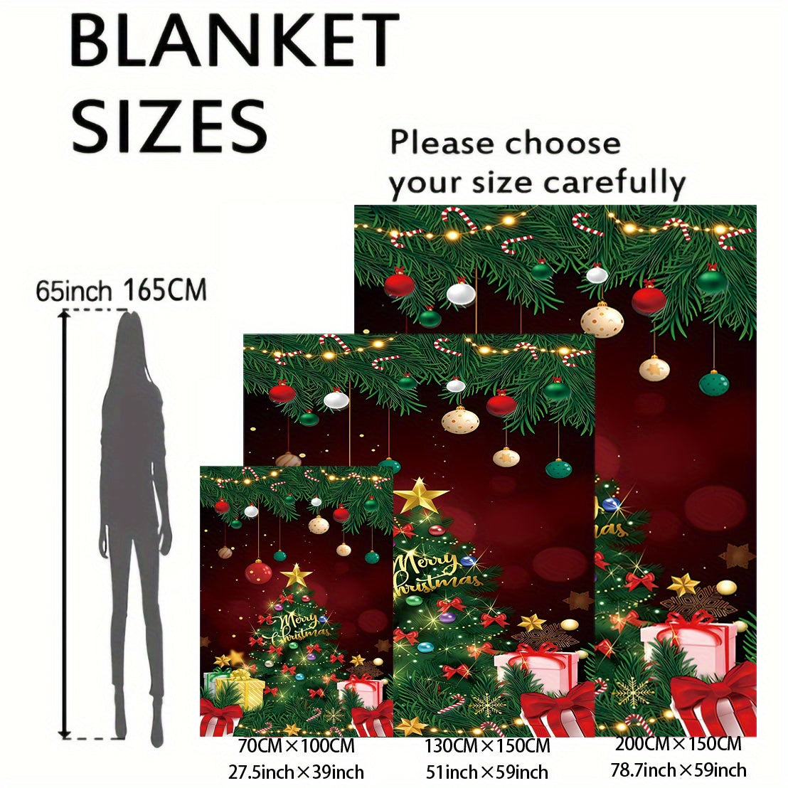 Stay warm and cozy this holiday season with our 1PC Mid-Century Christmas Tree & Gifts Digital Print Flannel Throw Blanket. Made from soft and comfortable all-season polyester, this knitted blanket is perfect for the bed, sofa, office, or camping. With a