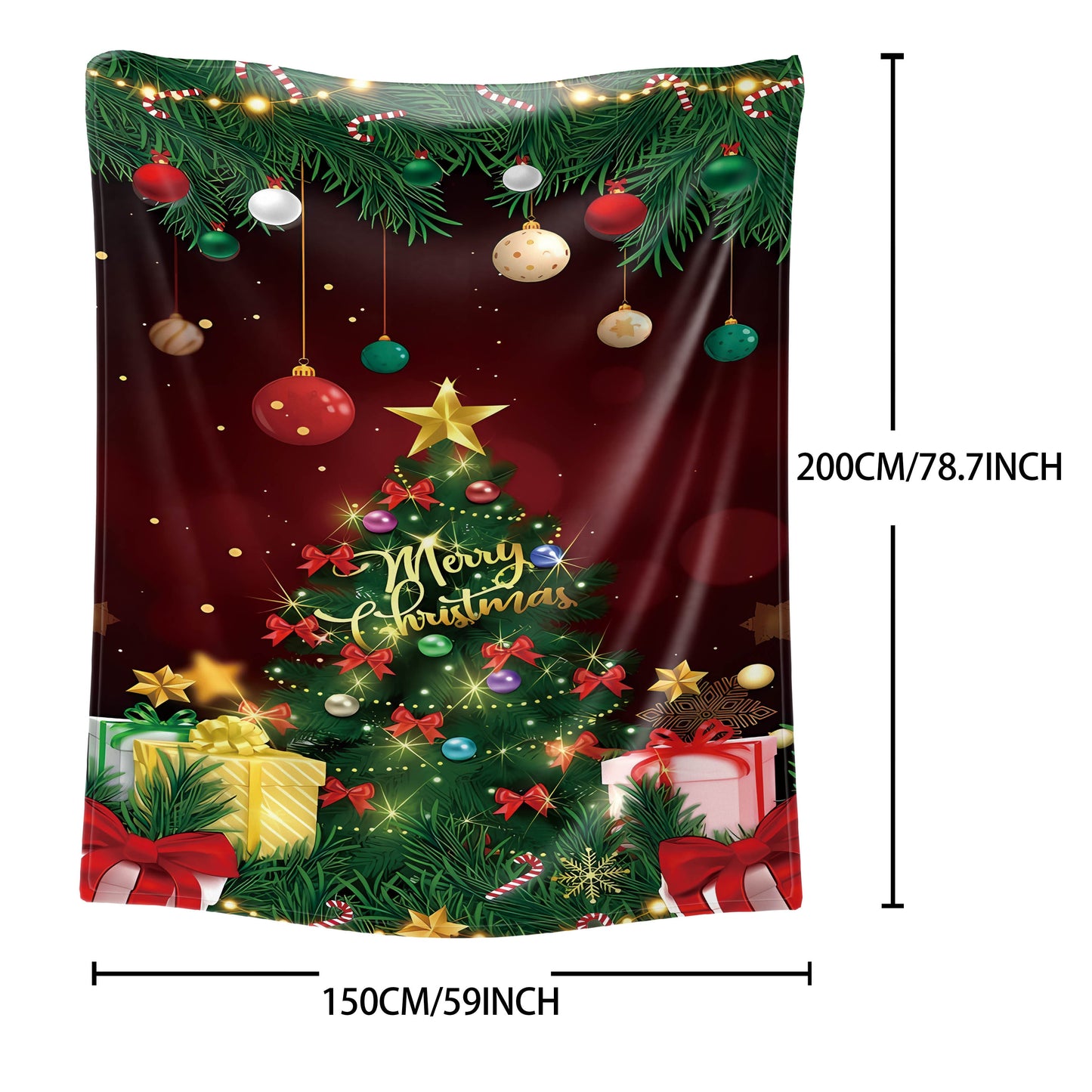 Stay warm and cozy this holiday season with our 1PC Mid-Century Christmas Tree & Gifts Digital Print Flannel Throw Blanket. Made from soft and comfortable all-season polyester, this knitted blanket is perfect for the bed, sofa, office, or camping. With a