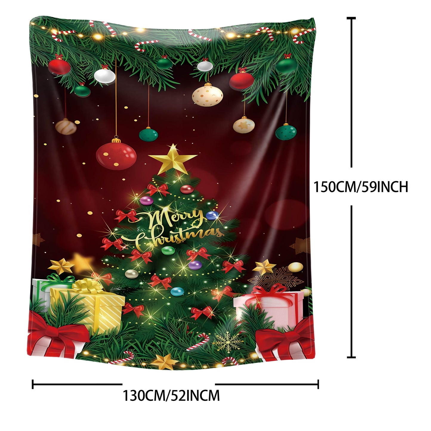 Stay warm and cozy this holiday season with our 1PC Mid-Century Christmas Tree & Gifts Digital Print Flannel Throw Blanket. Made from soft and comfortable all-season polyester, this knitted blanket is perfect for the bed, sofa, office, or camping. With a