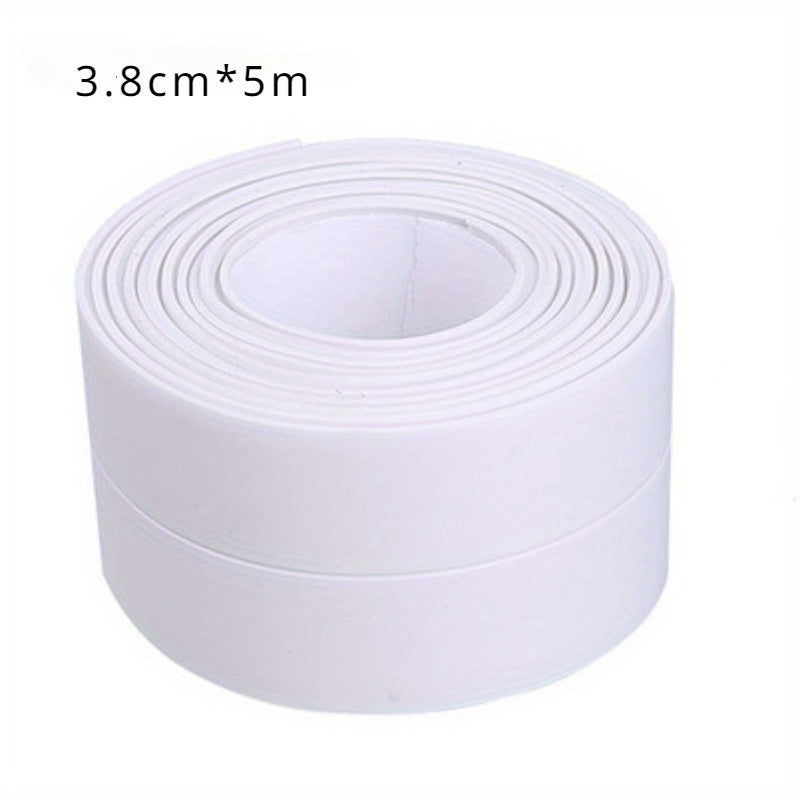 Waterproof adhesive tape for kitchen and bathroom use, perfect for sealing joints and corners.