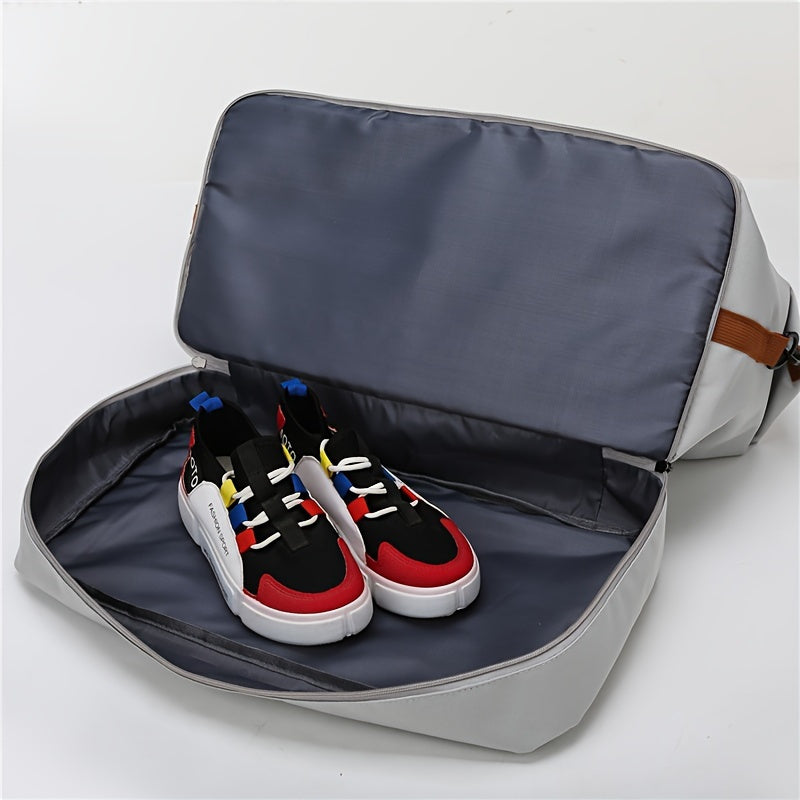 Stylish large capacity travel bag with separate compartments for wet and dry items, perfect for outings, fitness, and college.