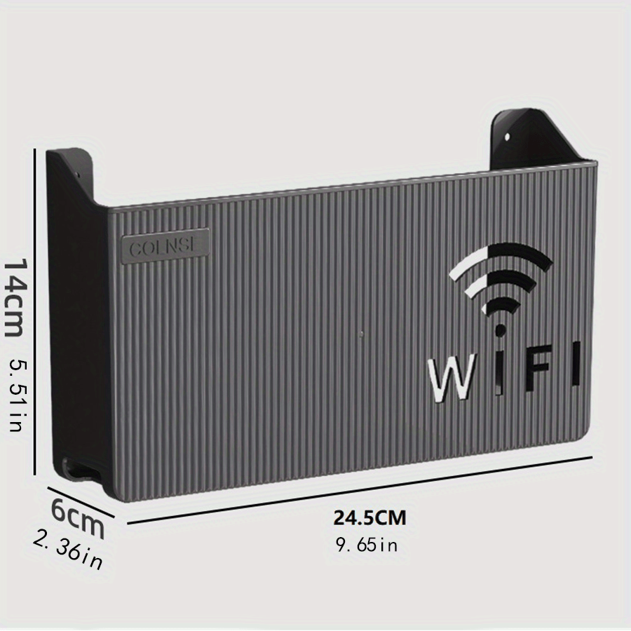 Modern Wall-Mounted Router Shelf - Convenient WiFi Organizer for Home Office Decor, Made of Sturdy Plastic, Perfect for Back to School