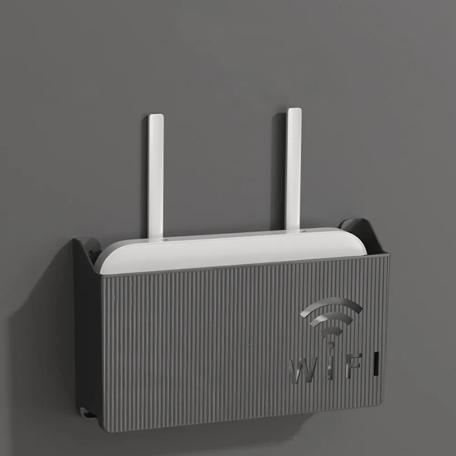 Modern Wall-Mounted Router Shelf - Convenient WiFi Organizer for Home Office Decor, Made of Sturdy Plastic, Perfect for Back to School