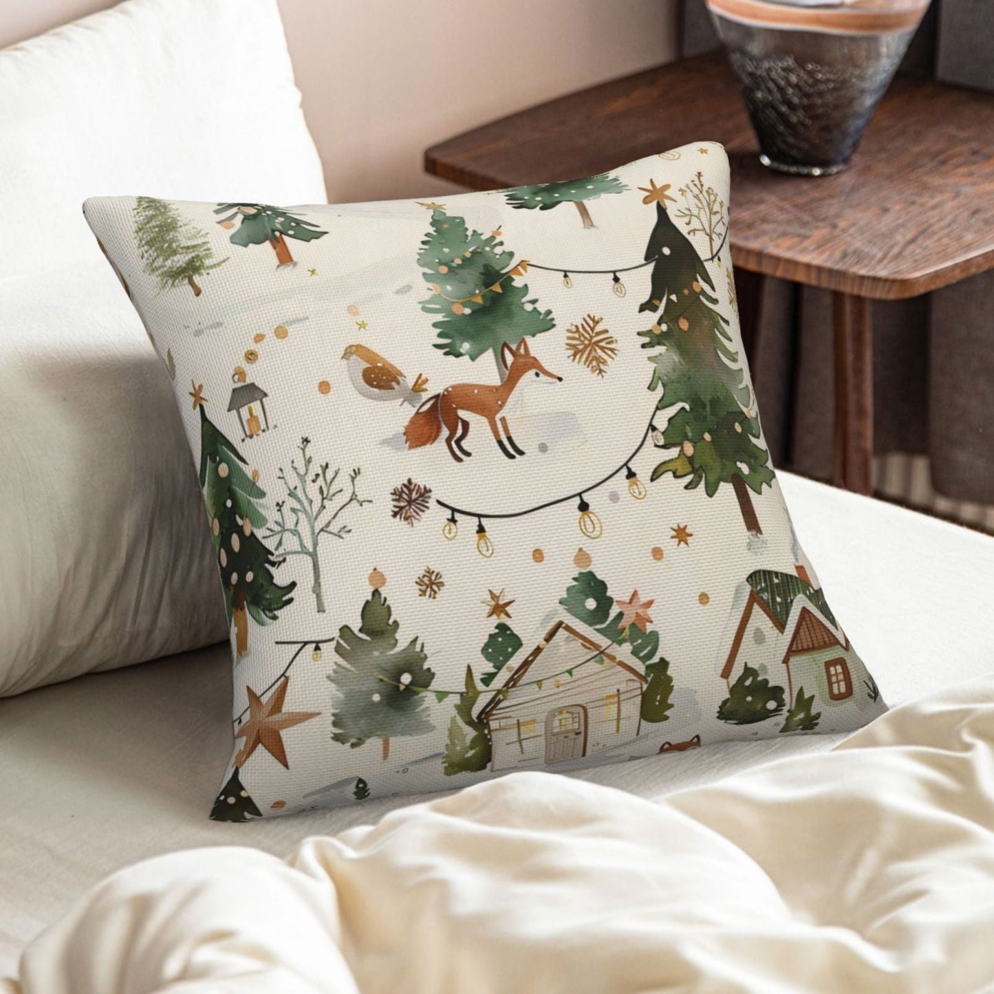 Get into the holiday spirit with these festive Christmas decoration pillow covers! Made from high-quality linen with cute Christmas tree, snowman, and moose prints, these covers are perfect for adding a touch of holiday cheer to your living room or