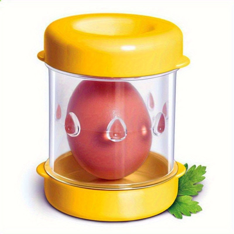 Durable Plastic Kitchen Tool for Quick Shell Removal - Easy-Shake Hard Boiled Egg Peeler & Cracker