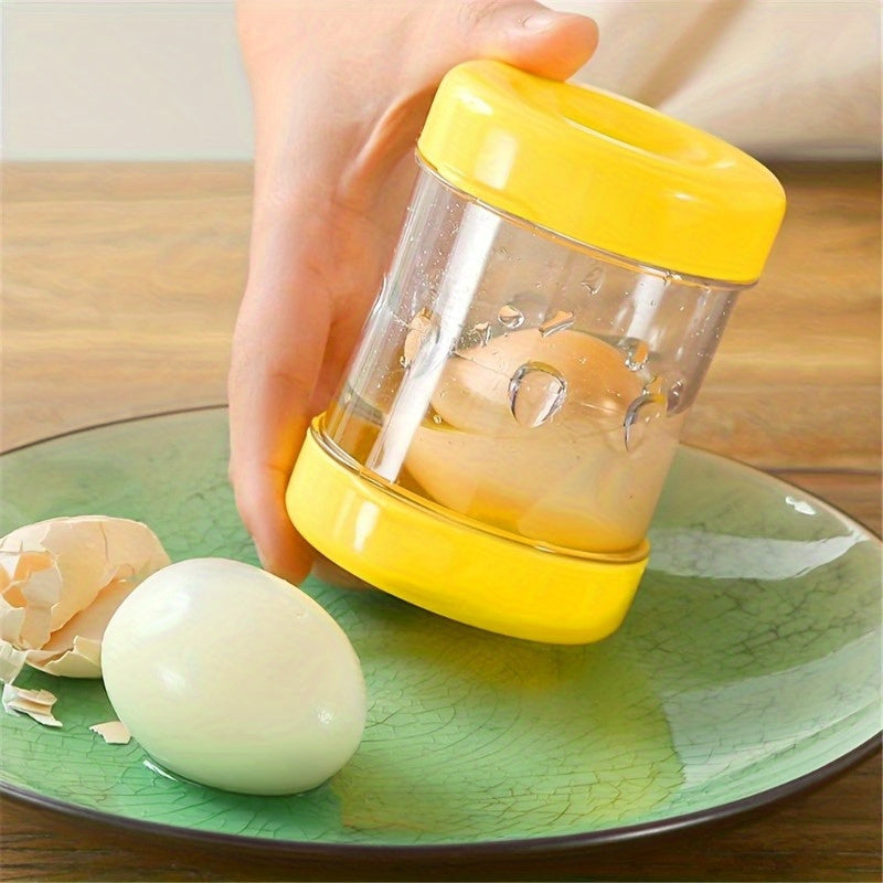 Durable Plastic Kitchen Tool for Quick Shell Removal - Easy-Shake Hard Boiled Egg Peeler & Cracker