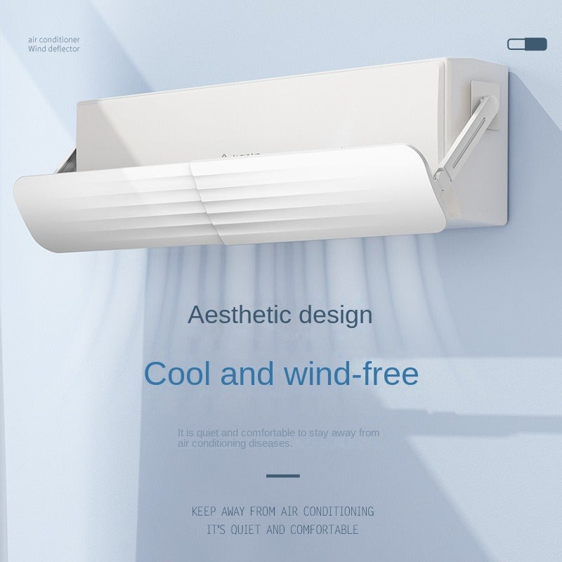 Air conditioner wind deflector for 1pc - suitable for heating & cooling systems and air purifiers, no electricity required, breathable design.