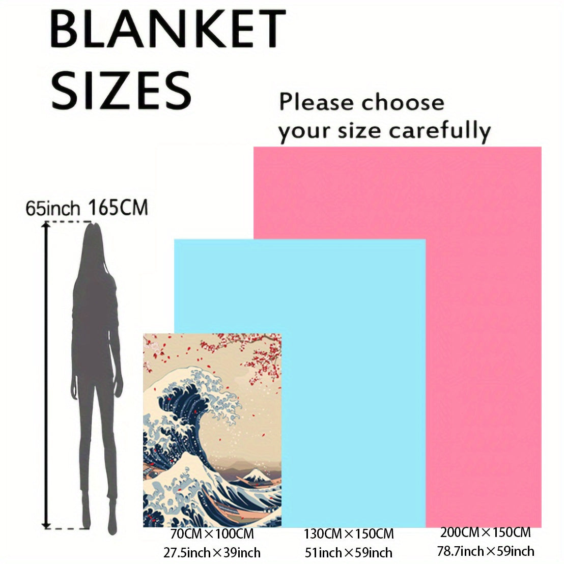 Soft, cozy, and lightweight Kanagawa Surf Print Flannel Throw Blanket is ideal for all seasons. Perfect for use on bed, sofa, office, camping, and travel.