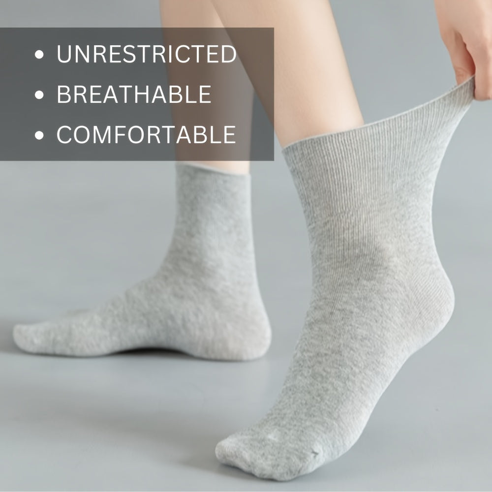 Non-binding diabetic socks, comfortable seamless knit, ideal for swollen feet and ankles - great gift for seniors, pregnant women, made of cotton.