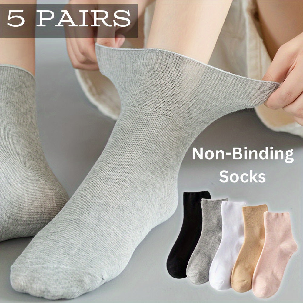 Non-binding diabetic socks, comfortable seamless knit, ideal for swollen feet and ankles - great gift for seniors, pregnant women, made of cotton.