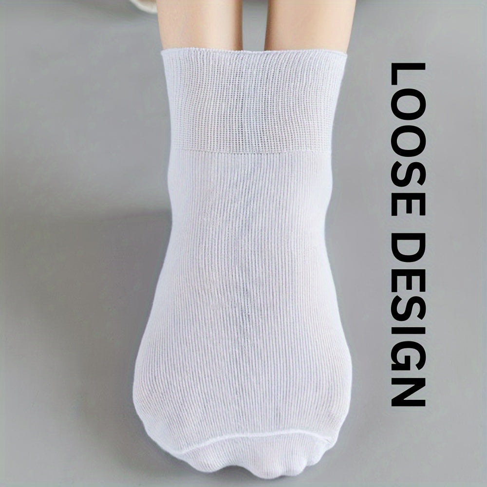 Non-binding diabetic socks, comfortable seamless knit, ideal for swollen feet and ankles - great gift for seniors, pregnant women, made of cotton.