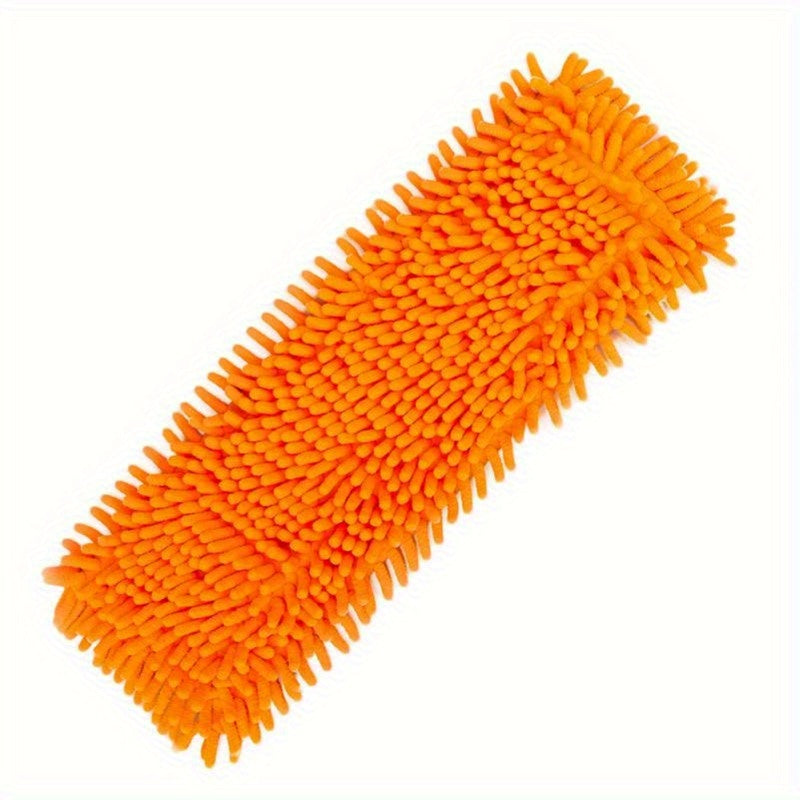 Replacement pads for home cleaning, easy-to-attach 3-pack of chenille microfiber dust mop head refills.