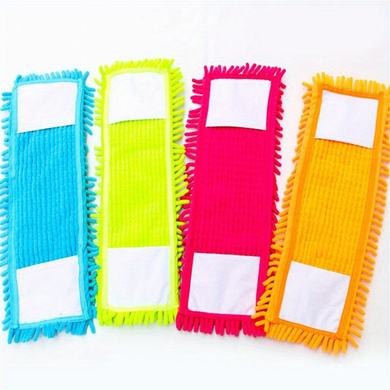 Replacement pads for home cleaning, easy-to-attach 3-pack of chenille microfiber dust mop head refills.