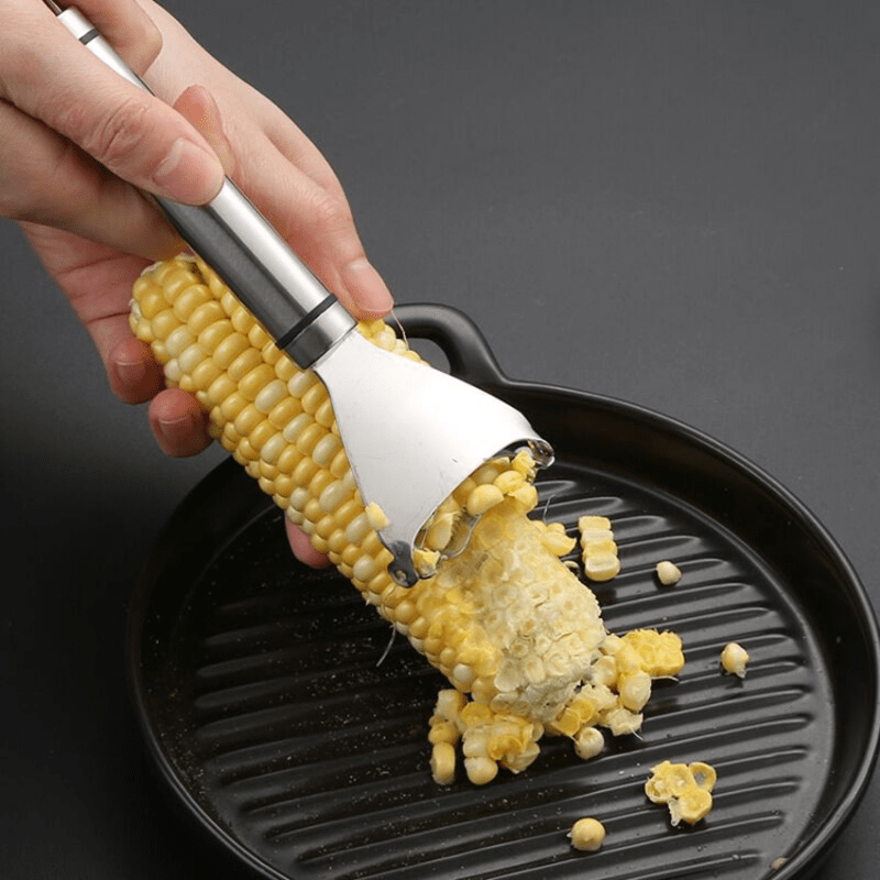 Stainless Steel Corn Stripper - Safe for Food Contact and Easy to Use for Home and Outdoor Kitchen- Removes Corn Kernels Effortlessly at Home