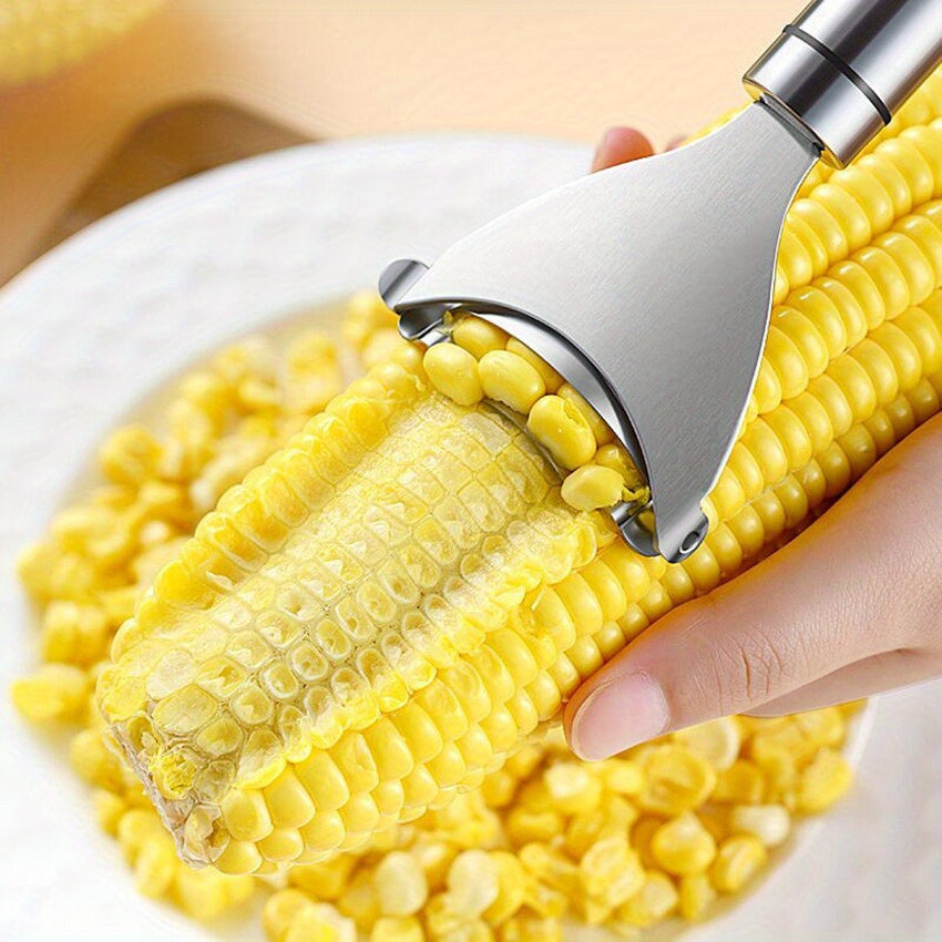 Stainless Steel Corn Stripper - Safe for Food Contact and Easy to Use for Home and Outdoor Kitchen- Removes Corn Kernels Effortlessly at Home