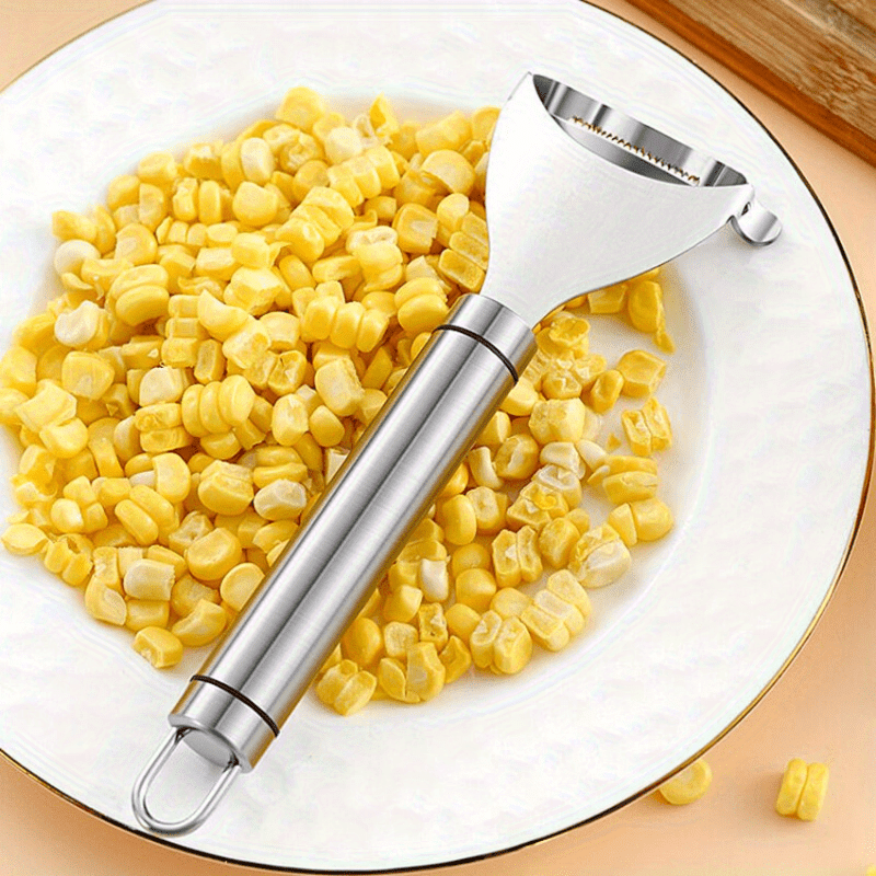 Stainless Steel Corn Stripper - Safe for Food Contact and Easy to Use for Home and Outdoor Kitchen- Removes Corn Kernels Effortlessly at Home