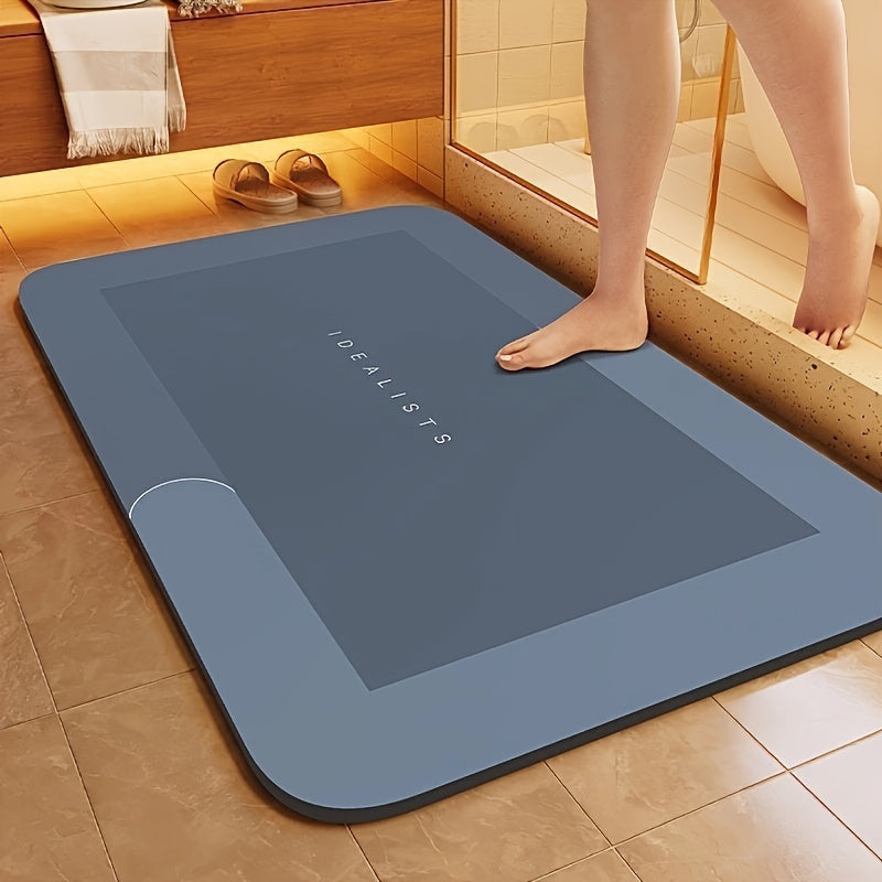 Quick-Drying Microfiber Bath Mat with Non-Slip Backing, Absorbent Shower Floor Pad, Machine Washable, Soft Rug for Toilet and Bedroom, Versatile Home Bathroom Carpet, Ideal for Kitchen and Laundry Room, Unscented and No Power Necessary, Shower Accessory