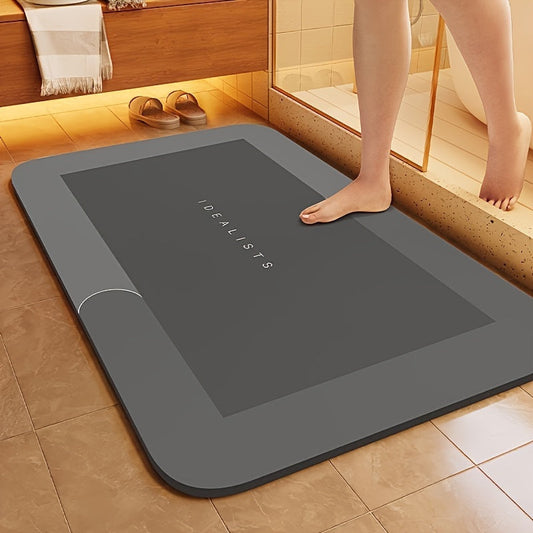 Quick-Drying Microfiber Bath Mat with Non-Slip Backing, Absorbent Shower Floor Pad, Machine Washable, Soft Rug for Toilet and Bedroom, Versatile Home Bathroom Carpet, Ideal for Kitchen and Laundry Room, Unscented and No Power Necessary, Shower Accessory