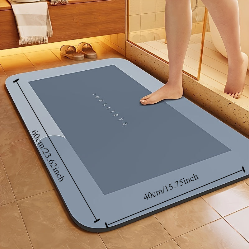 Quick-Drying Microfiber Bath Mat with Non-Slip Backing, Absorbent Shower Floor Pad, Machine Washable, Soft Rug for Toilet and Bedroom, Versatile Home Bathroom Carpet, Ideal for Kitchen and Laundry Room, Unscented and No Power Necessary, Shower Accessory