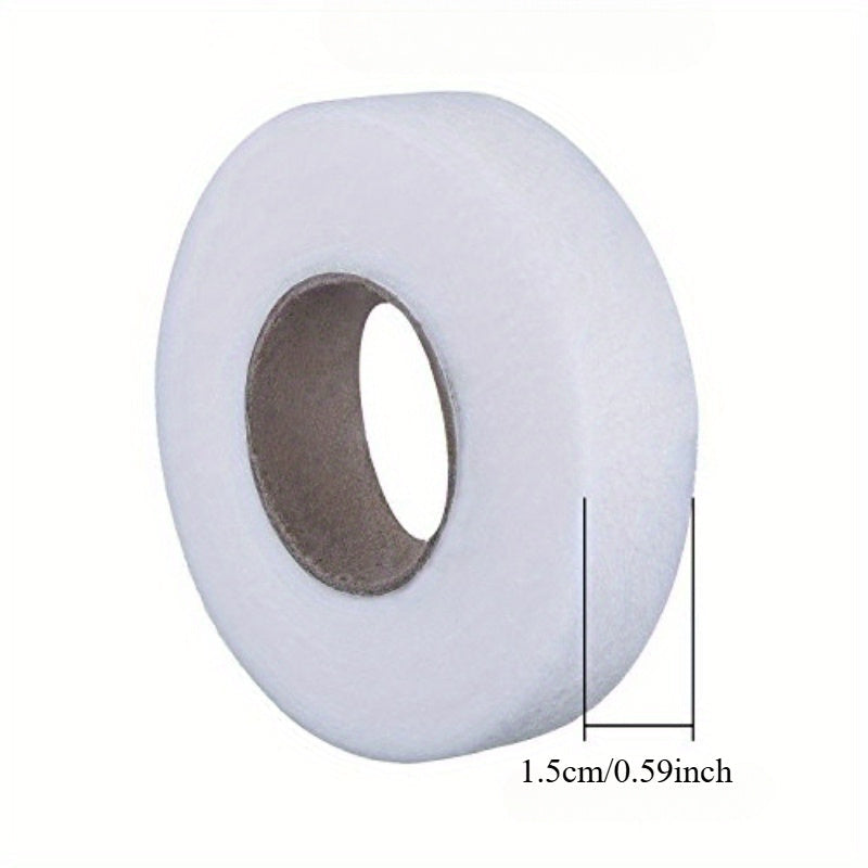 Fabric Fusing Tape Bundle - Includes 2 Rolls of 64.01 meters Each, Featuring a Wooden Core. Perfect for Hemming with Iron-On Adhesive. Ideal for Sewing, Crafting, and Home Ironing. A Must-Have for Your Kitchen Accessories Collection.